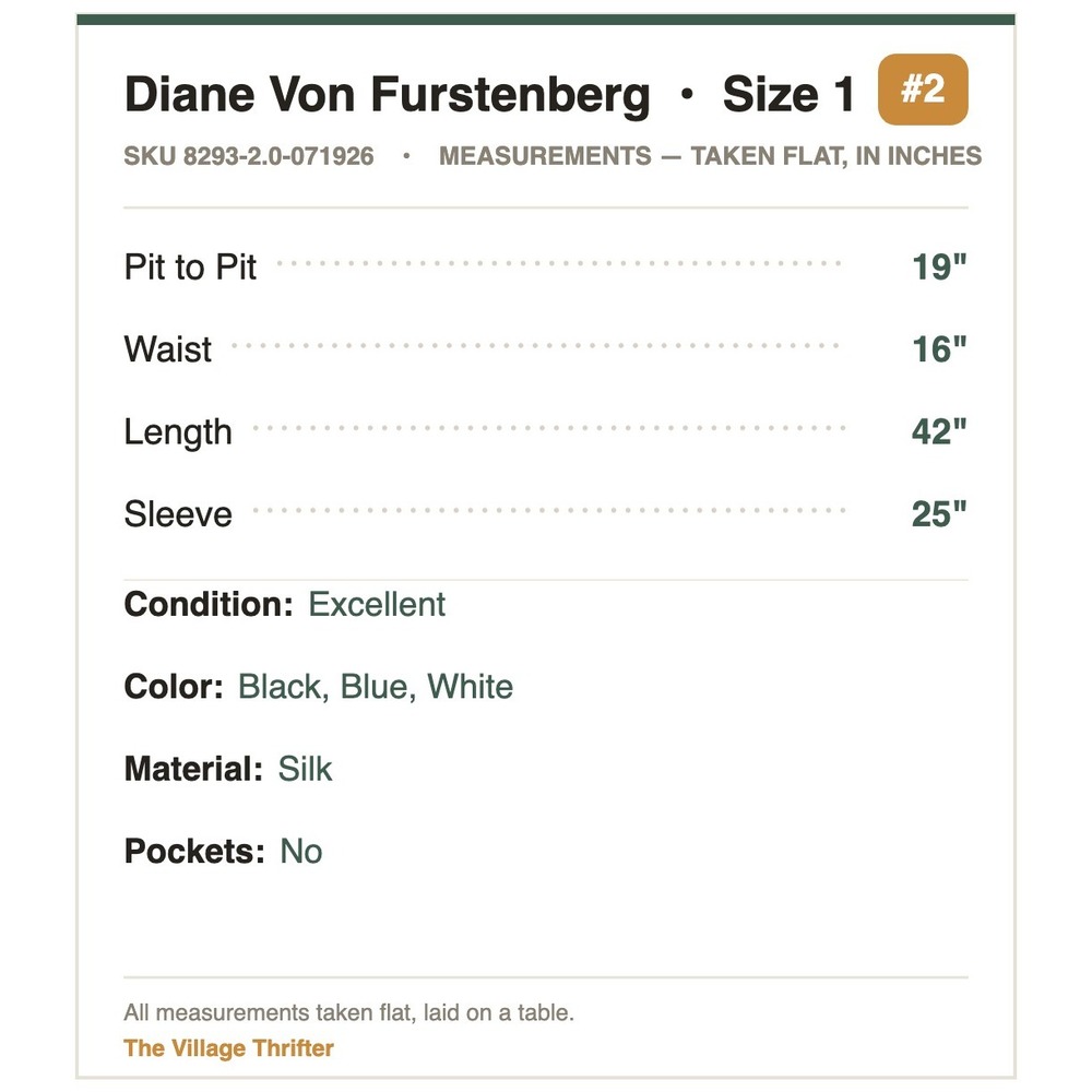 Diane von Furstenberg Julie Silk Wrap Dress Black Blue White Zebra Print Size 12 - Picture 15 of 16